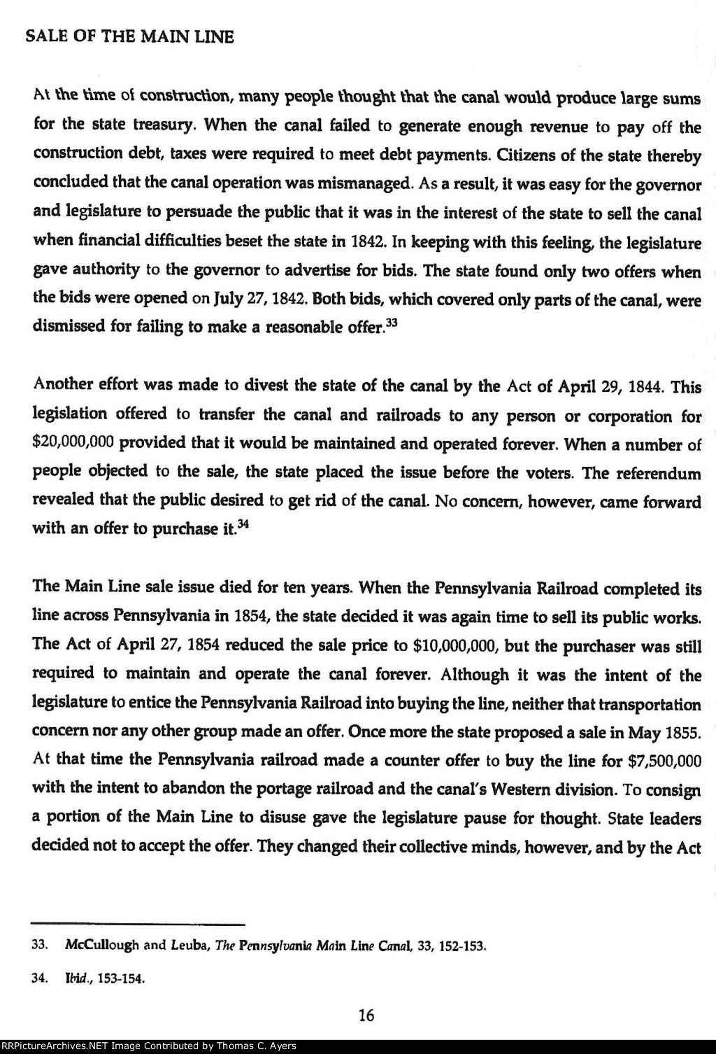 NPS "Pennsylvania Main Line Canal," Page 16, 1993